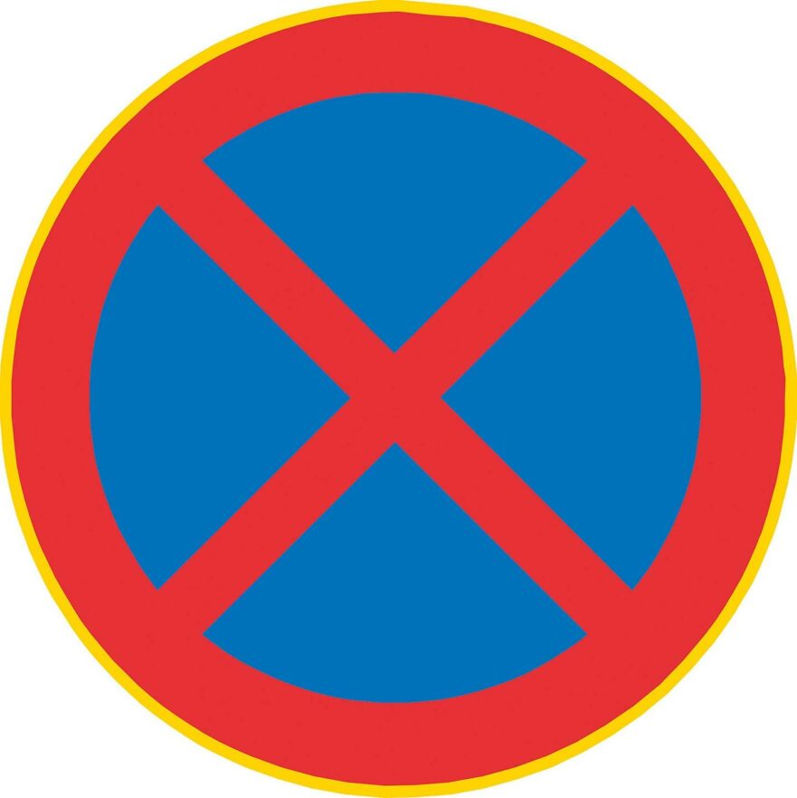 Liikennemerkki Pysäköinti ja pysähtyminen kielletty