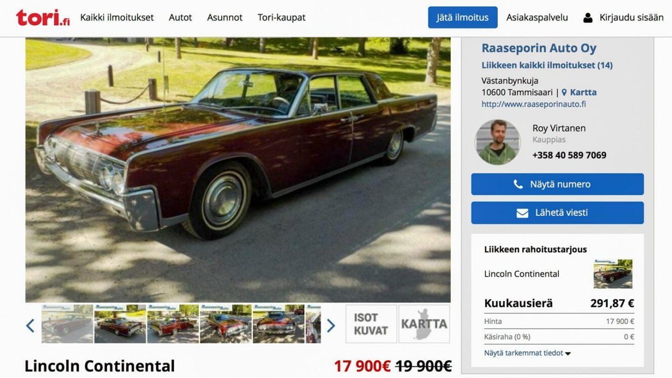 Lincoln Continental - Tori.fi