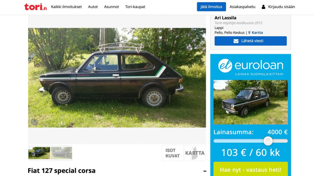 Fiat 127 special corsa - Tori.fi