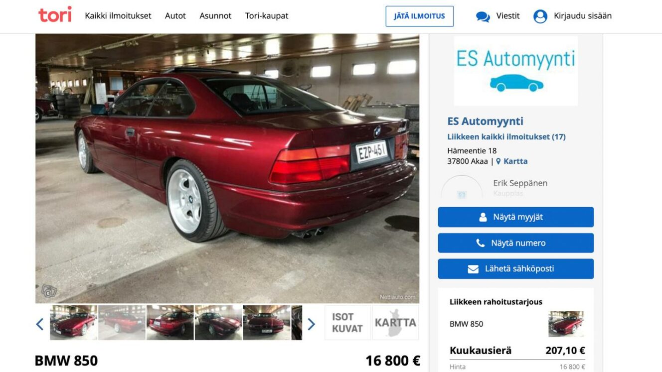 BMW 850i - Tori.fi
