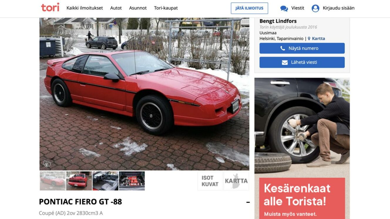 Pontiac Fiero GT - Tori.fi