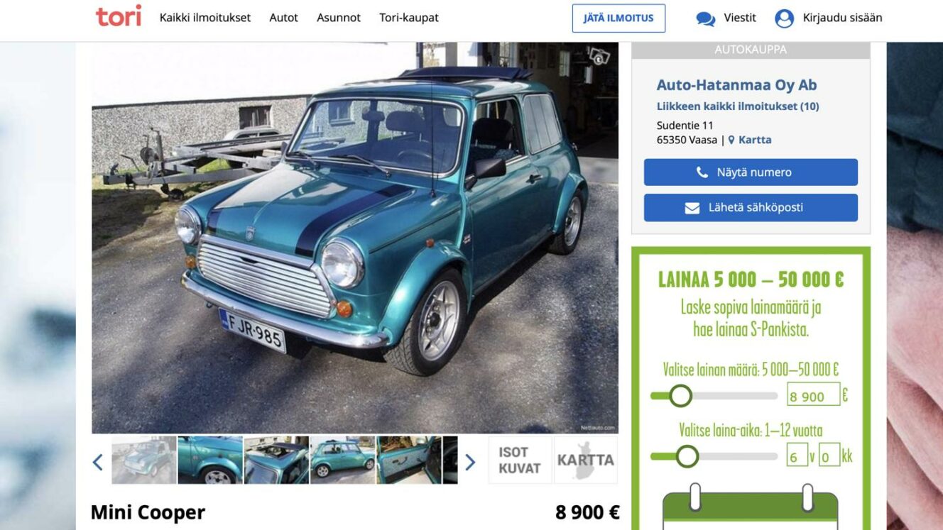 Mini Cooper 1993 - Tori.fi