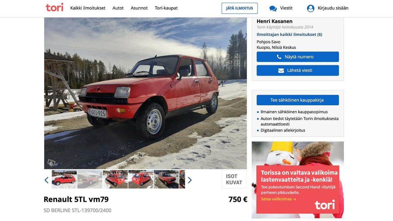 Renault 5 TL - Tori.fi