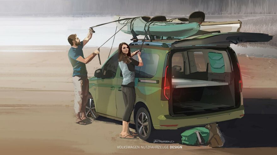 Volkswagen Caddy Mini-Camper roof