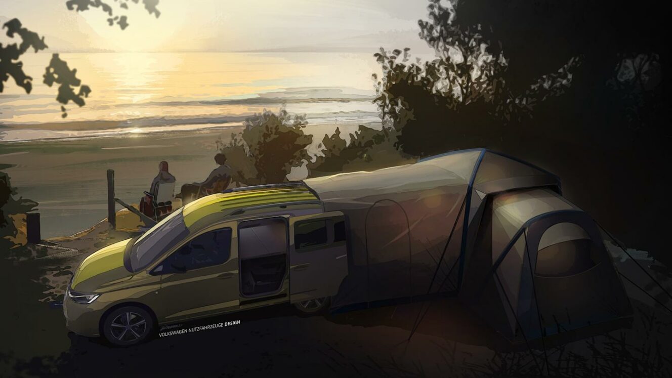 Volkswagen Caddy Mini-Camper tent