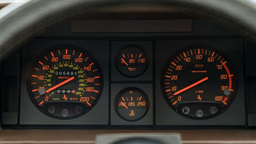 1991 Ferrari Testarossa gauges - RM Sotheby's