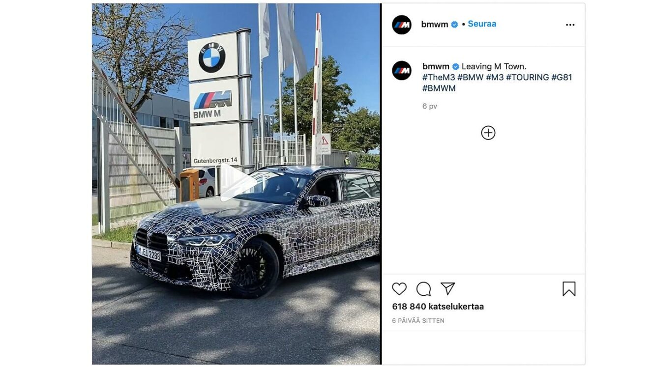 BMW M4 Touring Instagram video