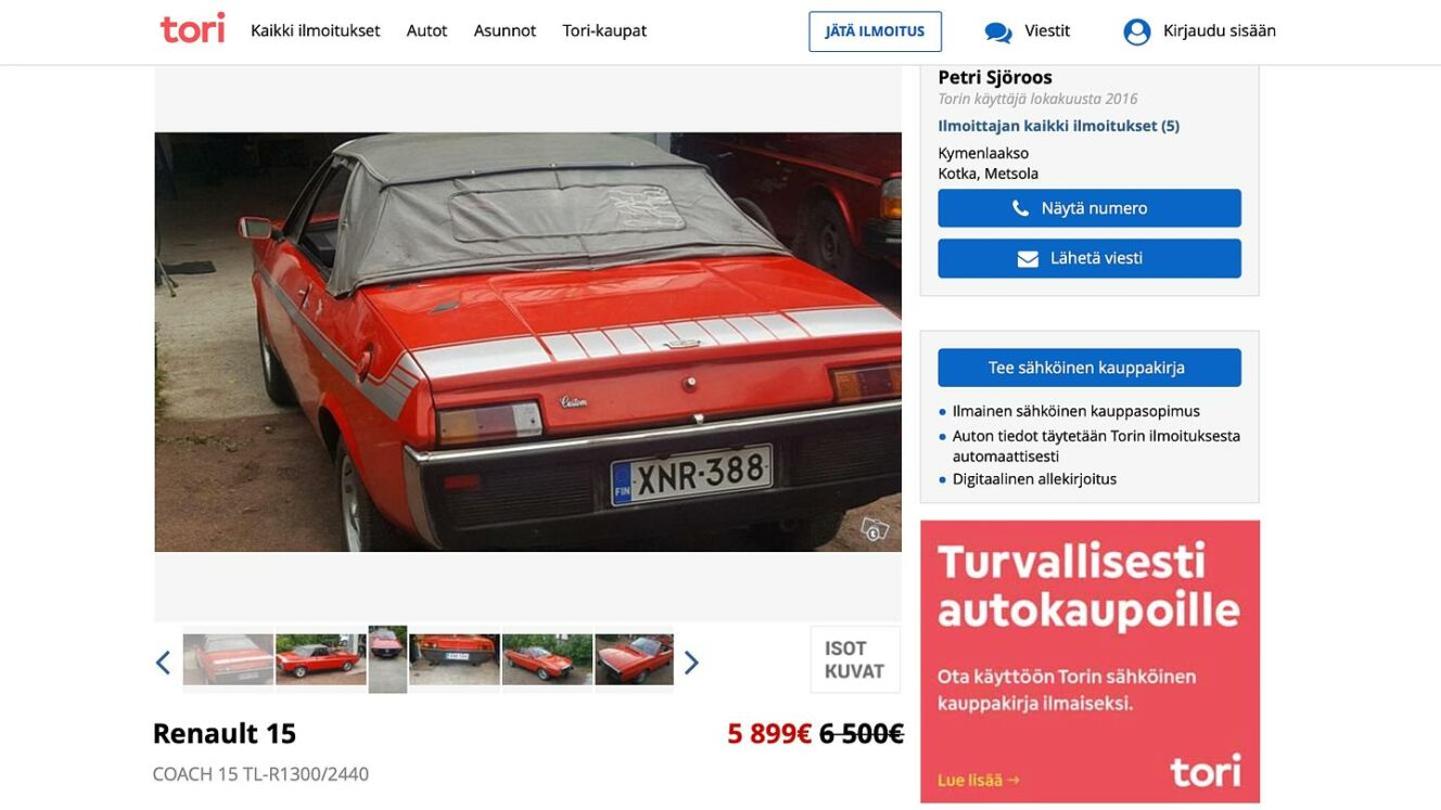 Renault 15 Avoauto – Tori.fi