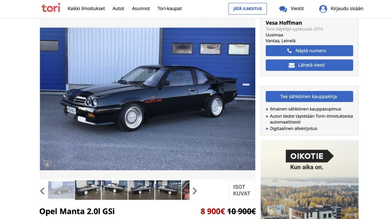 Opel Manta B - Tori.fi
