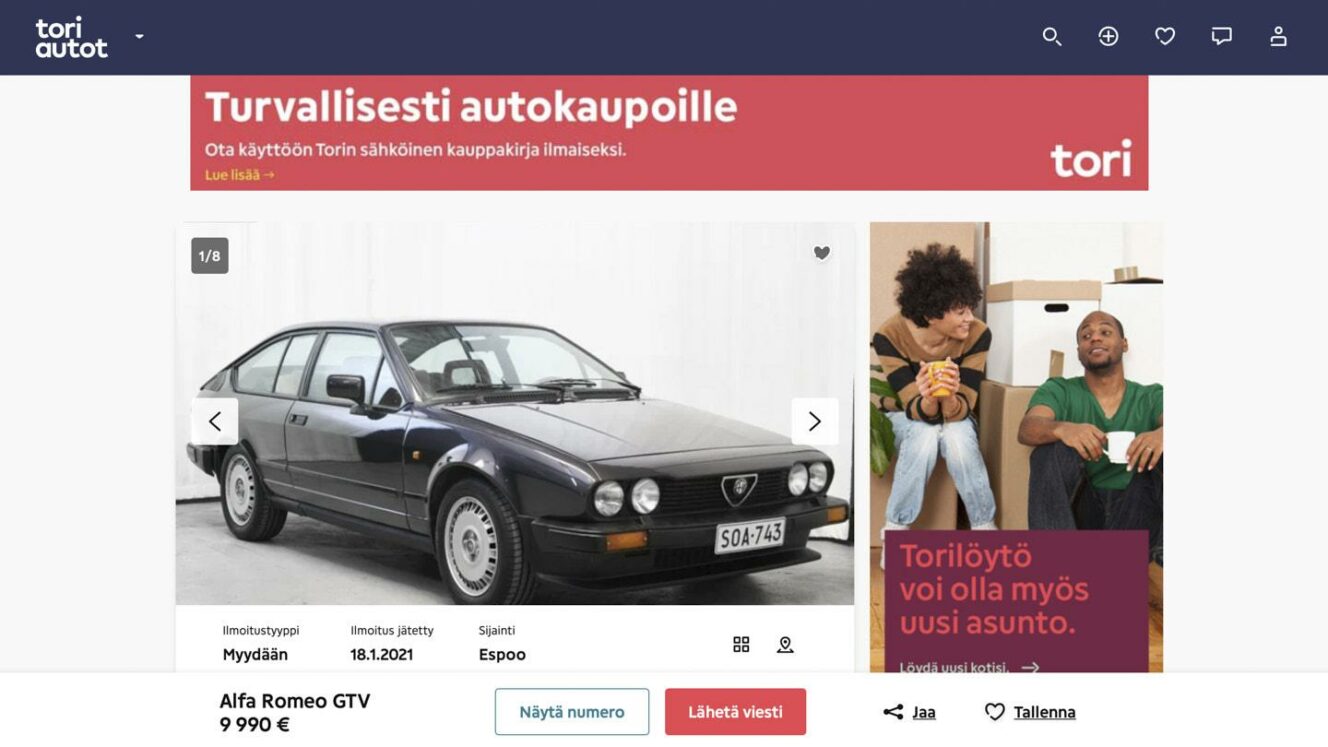 Alfa Romeo GTV 2.0 – Tori.fi