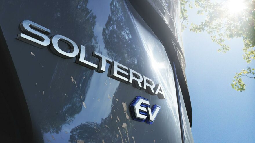 Subaru Soltrerra EV logo teaser