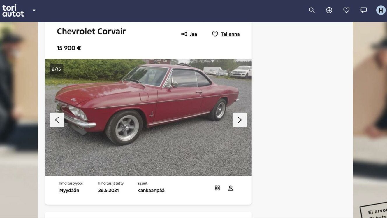 Chevrolet Corvair – Tori.fi