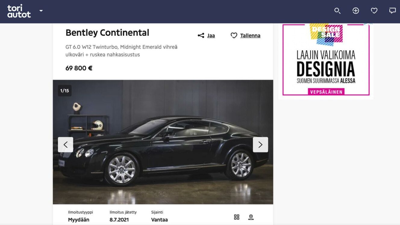 Bentley Continental GT – Tori Autot