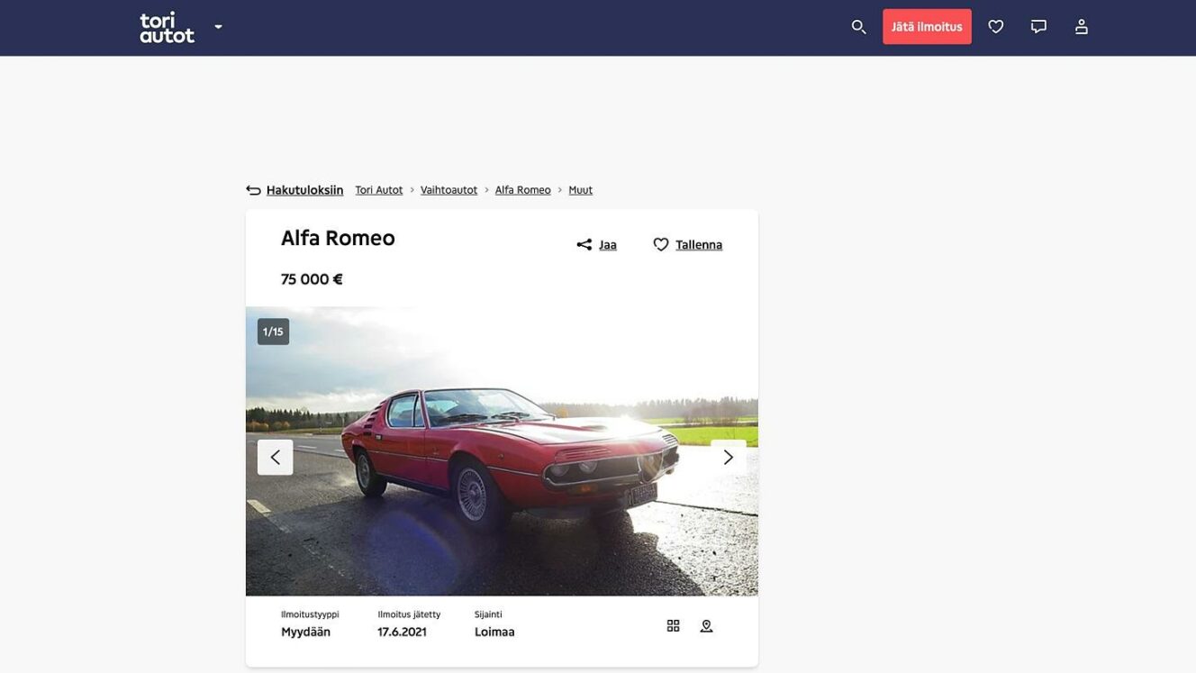 Käytetty erikoisuus – Alfa Romeo Montreal