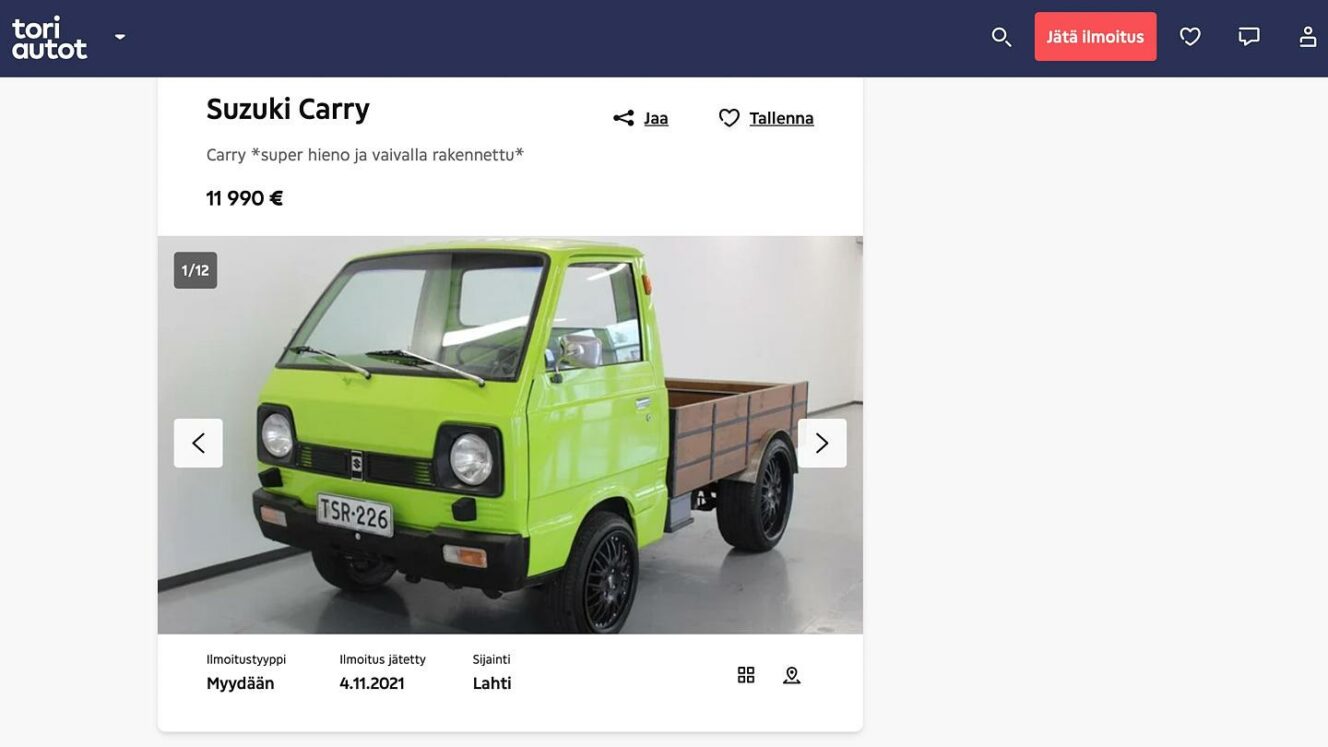 Käytetty erikoisuus – Suzuki Carry – tori autot