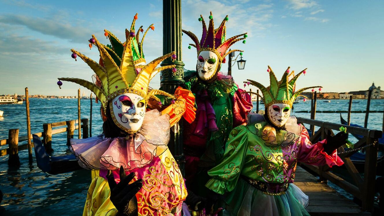 karnevaali Venetsia Italia juhla tapahtuma karnevaalit