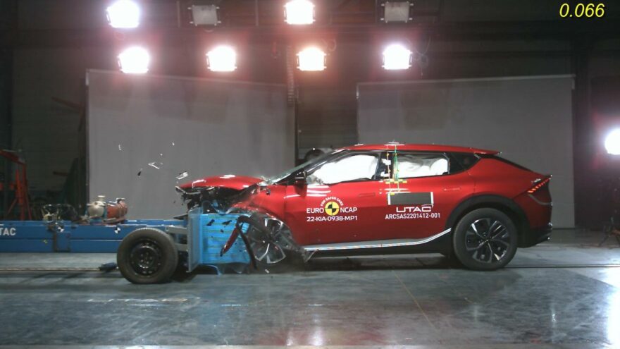 Kia EV6 Euro NCAP törmäystesti turvallisuus kolari onnettomuus testi