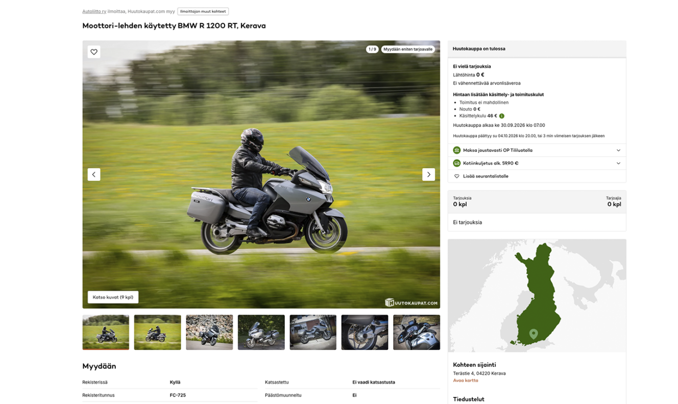 BMW R 1200 RT huutokauppa